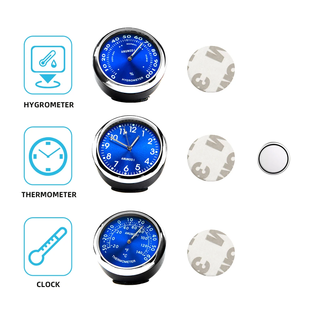 Hippcron украшение автомобиля часы термометр гигрометр светящийся воздушный