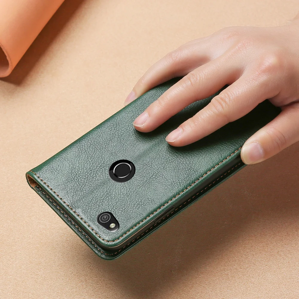 Минималистичный Магнитный чехол для Huawei P8 P9 Lite 2017 кожаный из ТПУ задняя крышка honor