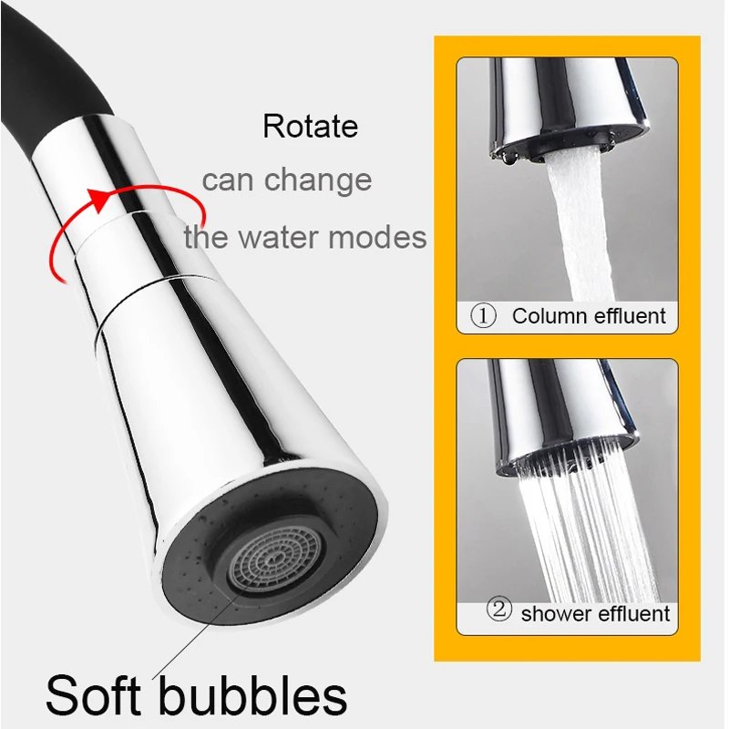 Senlesen Single Cold& Mixer Water Kitchen Faucet Silica Gel Nose Any Direction Rotating Torneira Cozinha Single Handle Tap