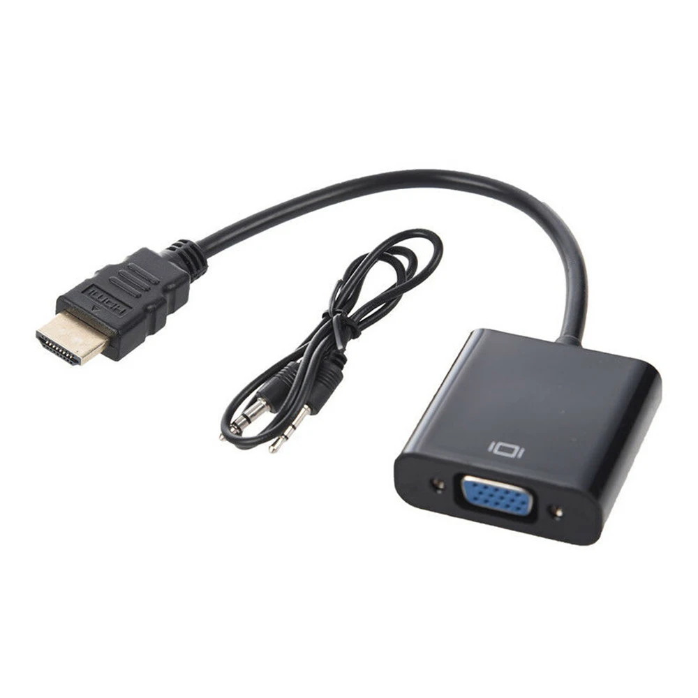 Новинка HDMI штекер VGA гнездо Видео аудио кабель для ПК HD TV мини проектор телевизор