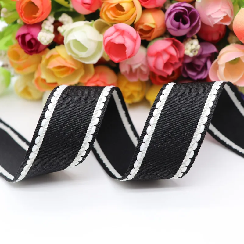 Ленты с крестиком 10 ярдов мм/25 мм/38 мм ленты красочными краями в горошек лента для