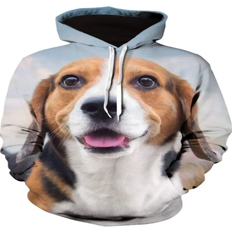 

Animal funny 3d print dress up style new autumn winter fashion trend pullover hoodie sweater thin fleece hoodie adult children