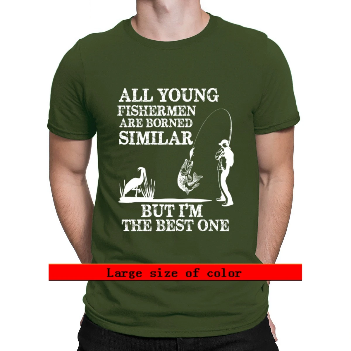 

All Young Fishermen Are Borned Fun Fish 2021 T Shirt Summer Short Sleeve Basic Solid Knitted Unique S-XXXL Humor Fitness Shirt