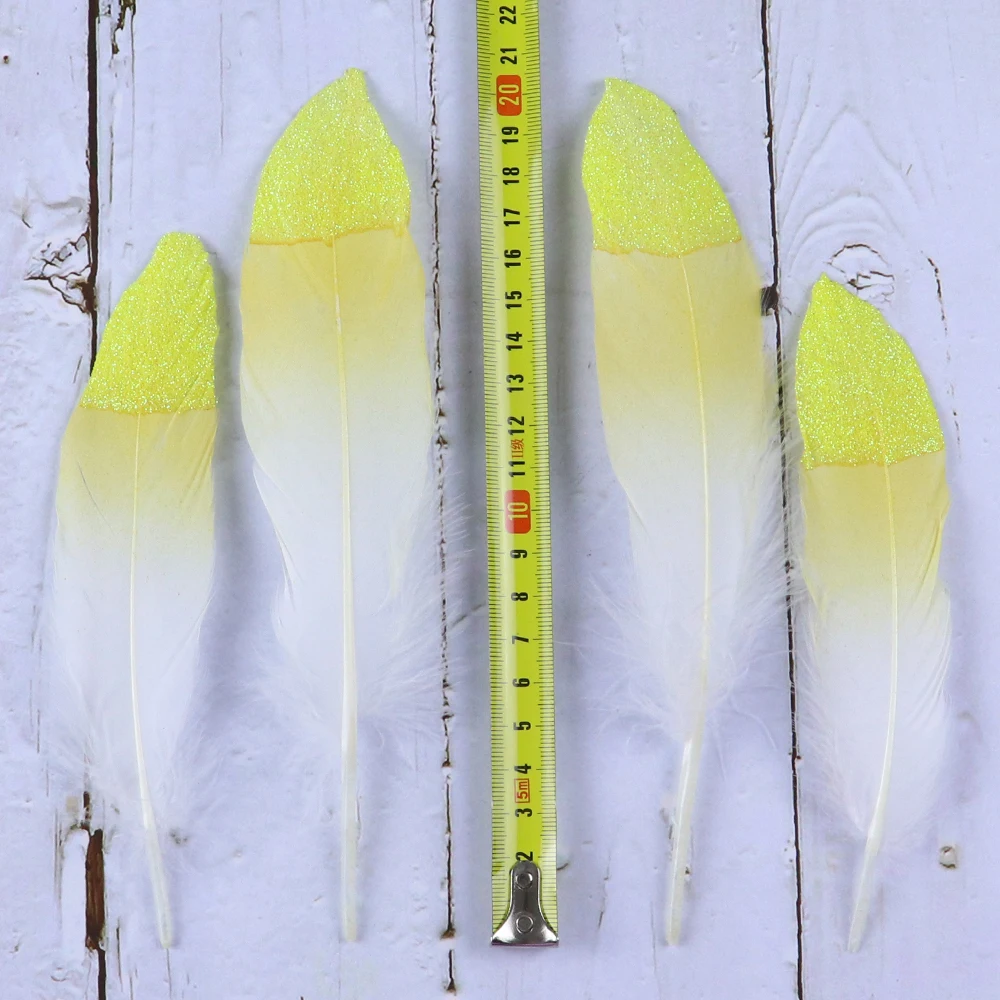 

15-20CM Wedding Home Decoration Plumes 10pcs/lot Natural Goose Feathers Dyed Jewelry Making Hard Pole Swan Feather for Craft