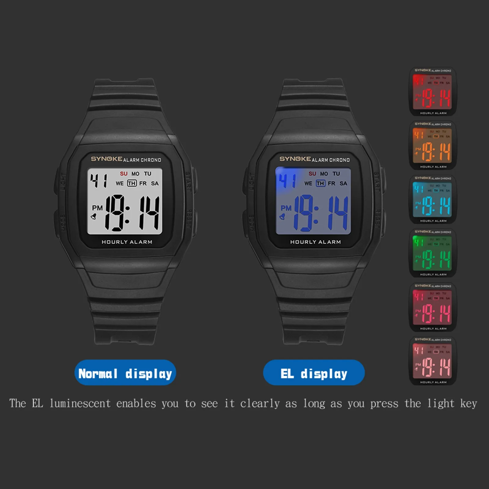 

Electronic Watch LED Display 30M Waterproof Shockproof Sports Watch for Sudents Plastic Strap Wristwatch Relogio Masculino