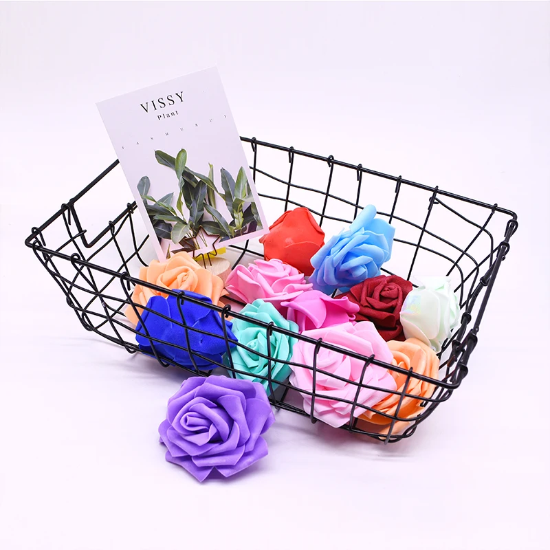 8cm Artificial Rose Heads Wedding Bride Bouquet PE Foam Fake Flowers For Home Party Decorations DIY Wreaths Event Supplies | Дом и сад