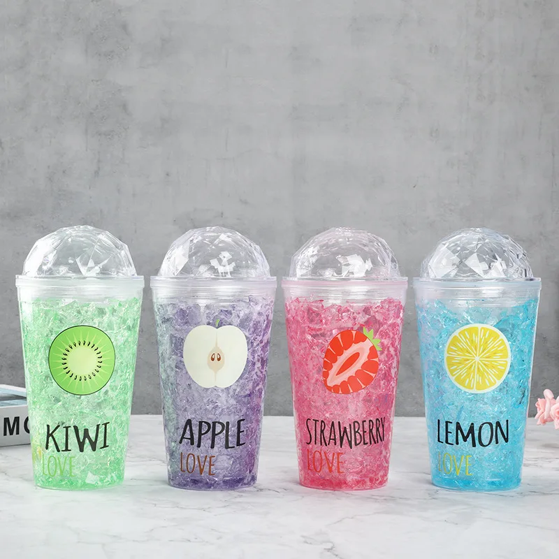 Креативная уличная летняя чашка для льда гелевая охлаждающая двойная