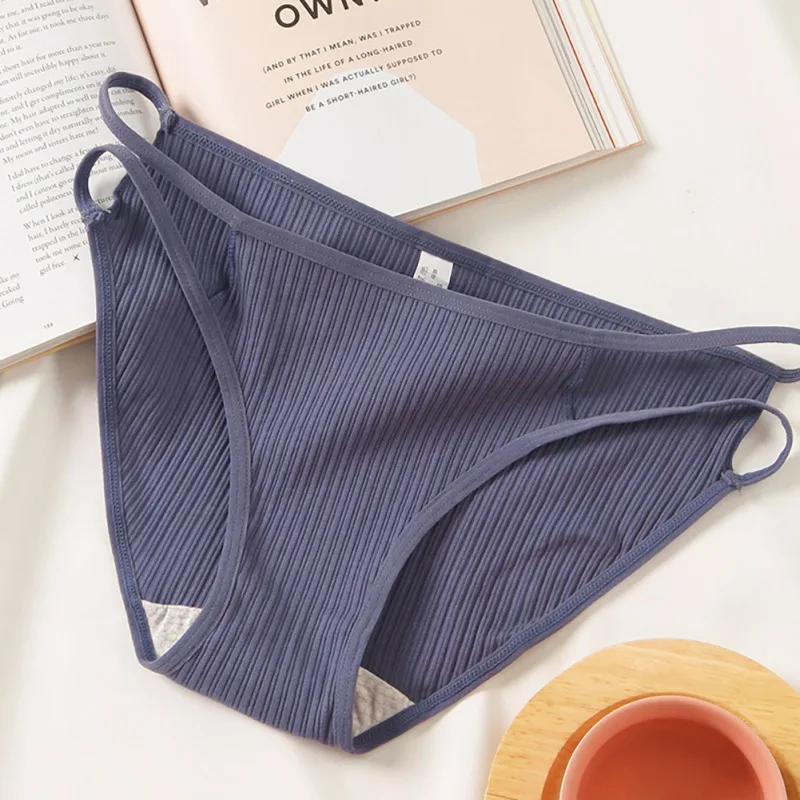 Бесшовные хлопковые трусики для женщин антибактериальные дышащие нижнее белье