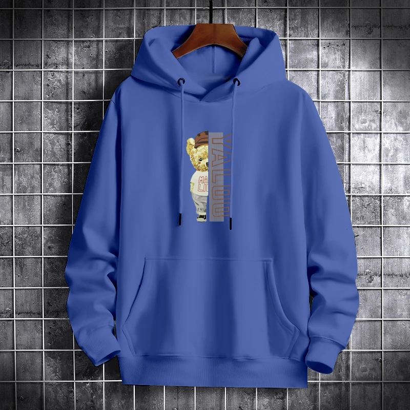 

New Thicken Fleece Women Hoodies Harajuku Autumn Winter Bear Print Loose Hooded Pullovers Casual Female Sweatshirt Sudaderas