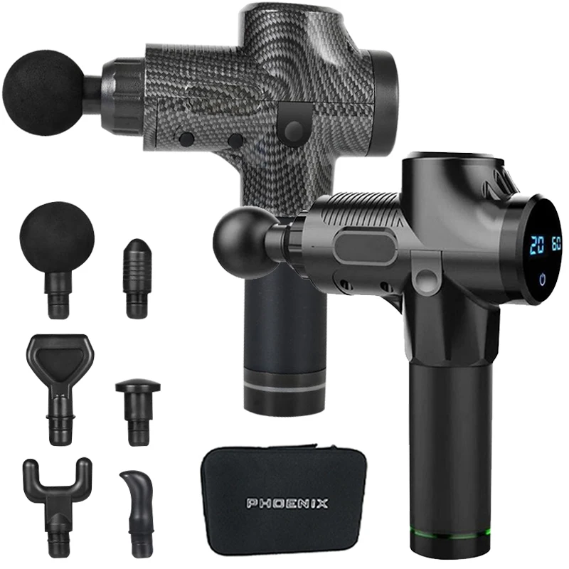 

Lcd Massage Gun Muscle Stimulator 30 Speeds Facial Gun Deep Tissue Body Massager Black Massage MG49201