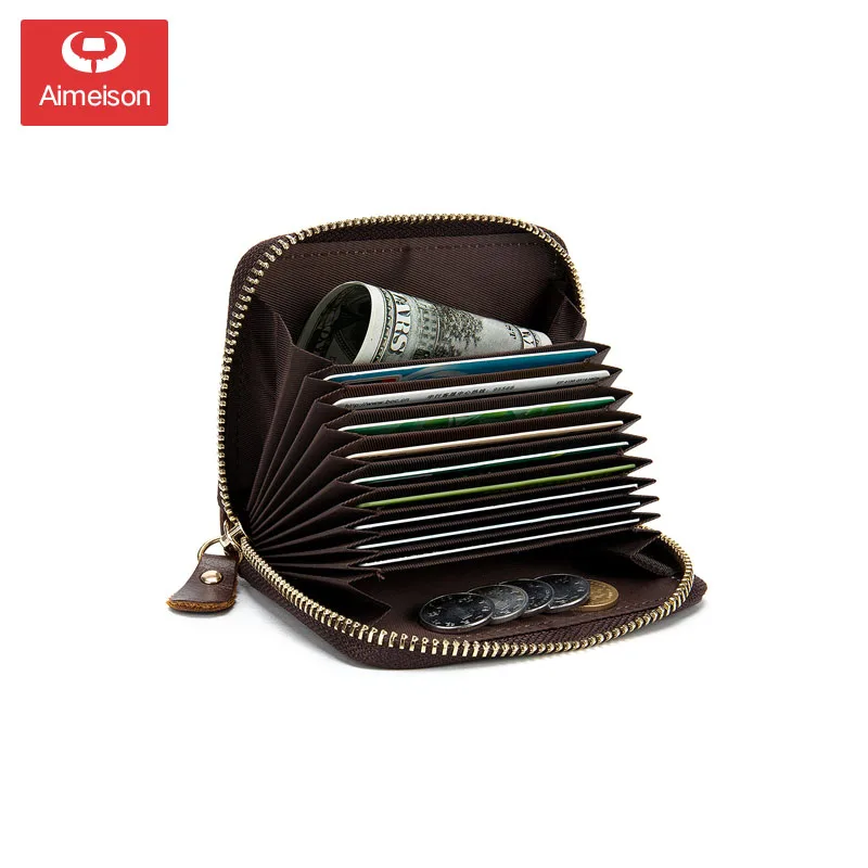 Модный короткий кошелек для мужчин мужской однотонный из натуральной кожи