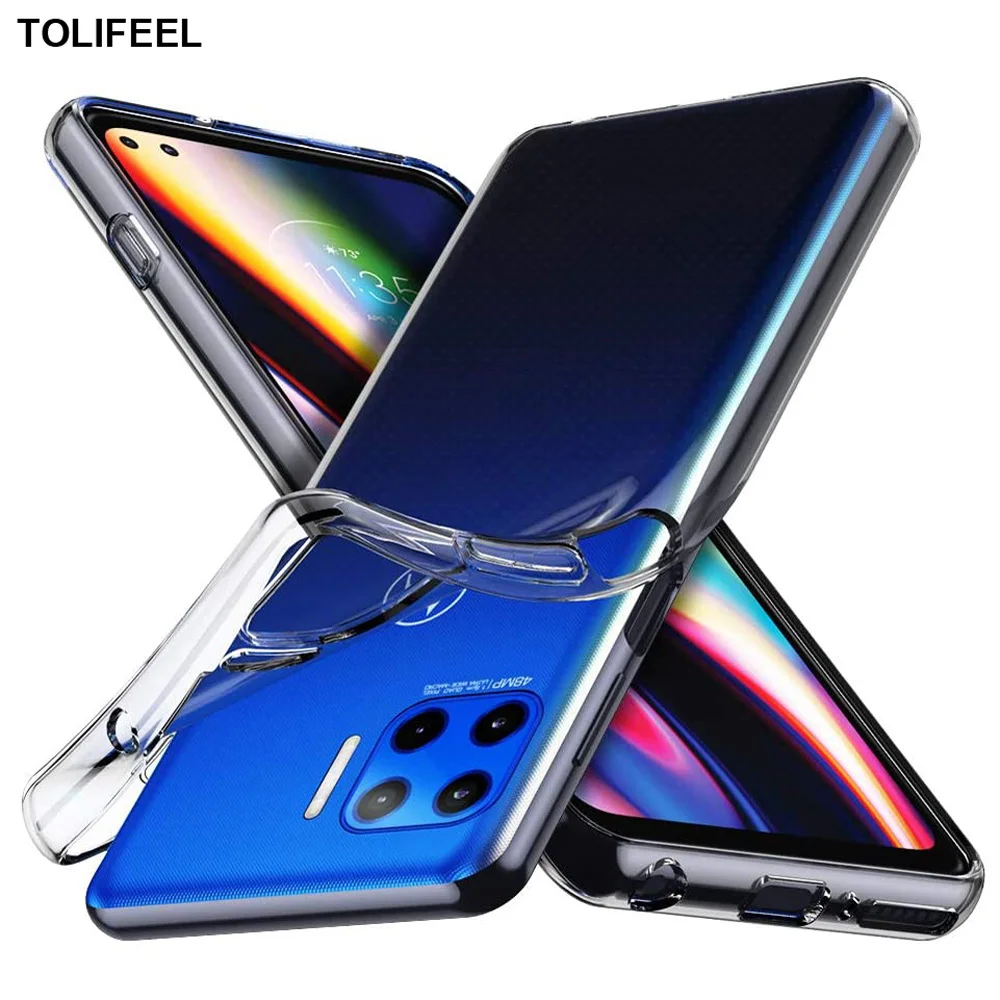 Soft Silicone Case For Motorola Moto G 5G Plus Clear Shockproof TPU Bumper Case For Moto G 5G G5G Transparent Phone Back Cover