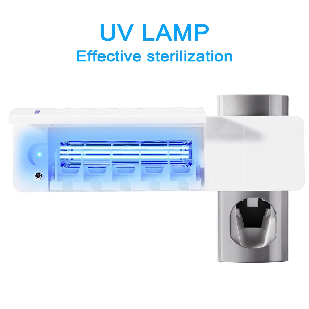 3 в 1 Автоматическая Зубная щётка Держатель УФ анти бактерий стерилизатор Ванная