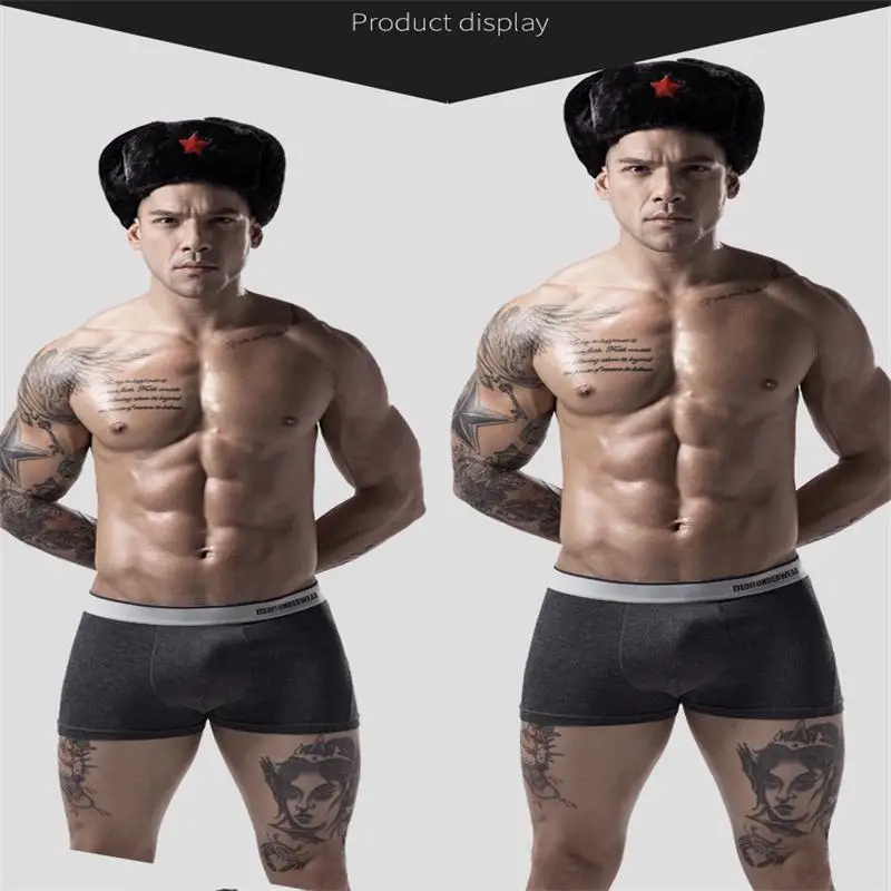 4 шт./лот Мужское нижнее белье из чистого хлопка дышащие Однотонные эластичные