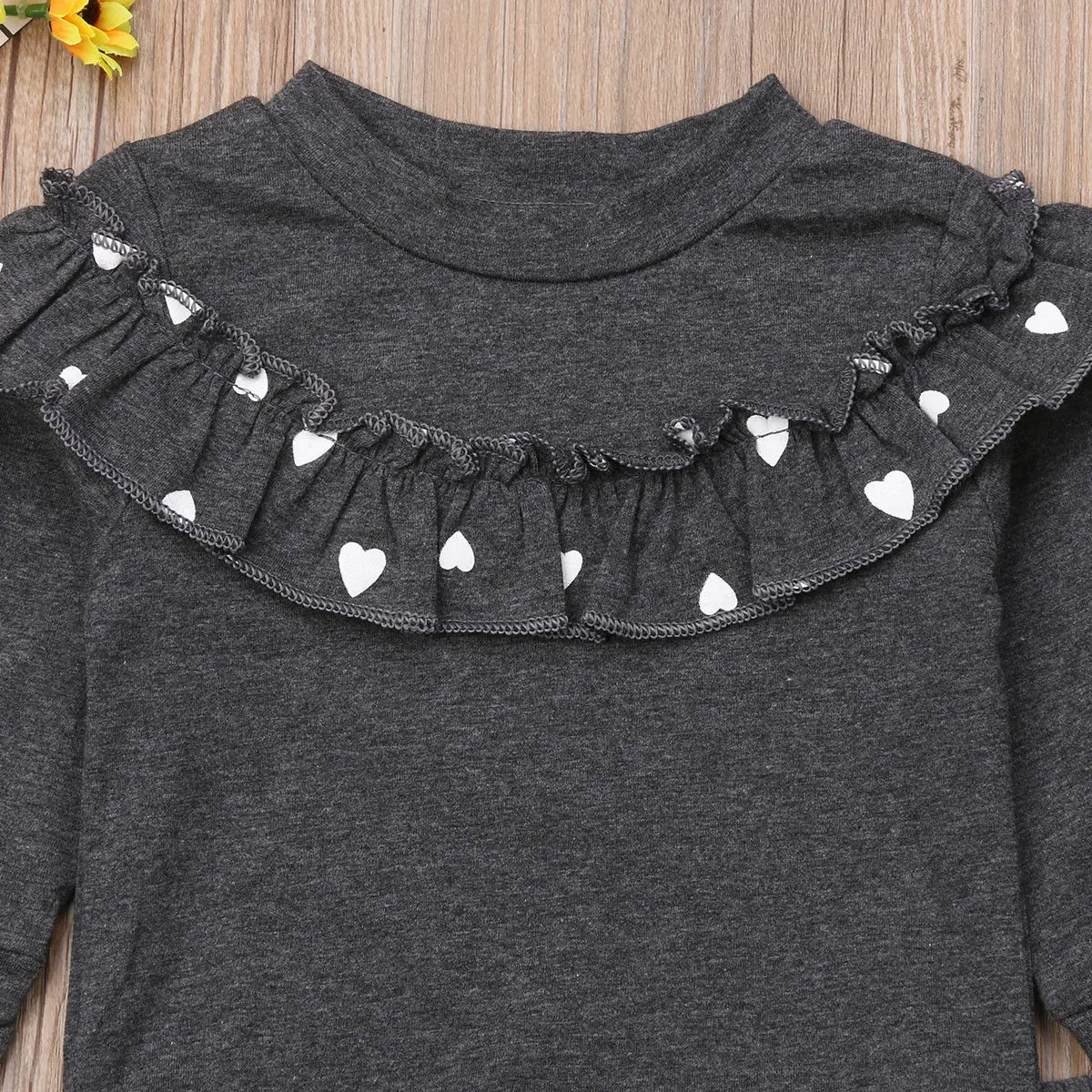 Сезон весна осень Комплект детской одежды из 2 предметов для маленьких девочек