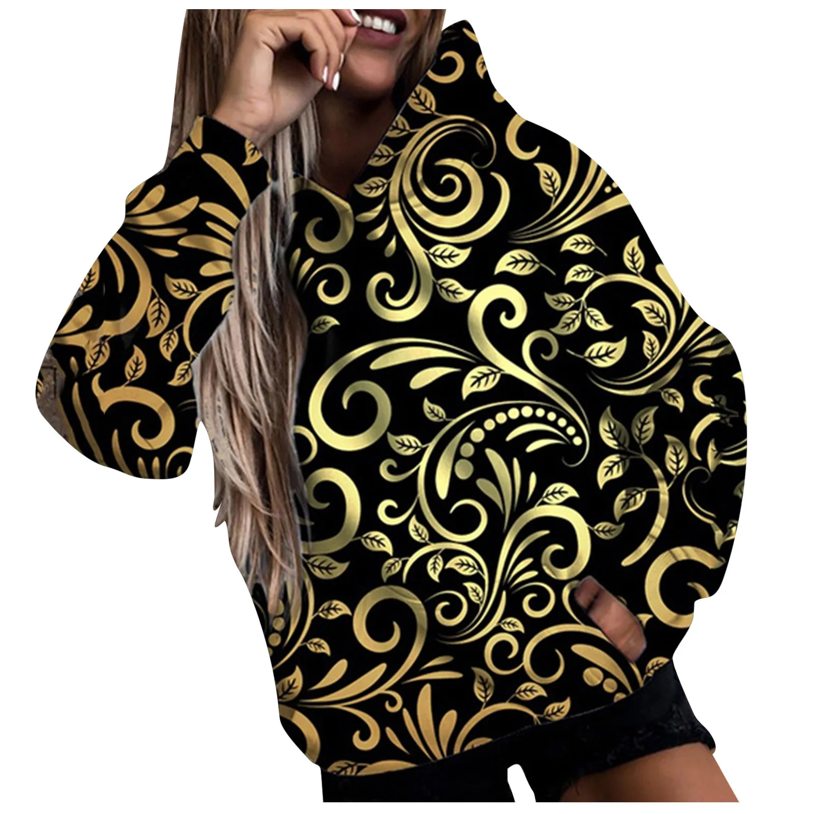 

Женская толстовка с капюшоном и длинным рукавом