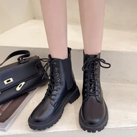 2022 new winter low heeled snow bottas designer warm womens lace up gothic chelsea boots womens casual gladiator motorcycle bo
