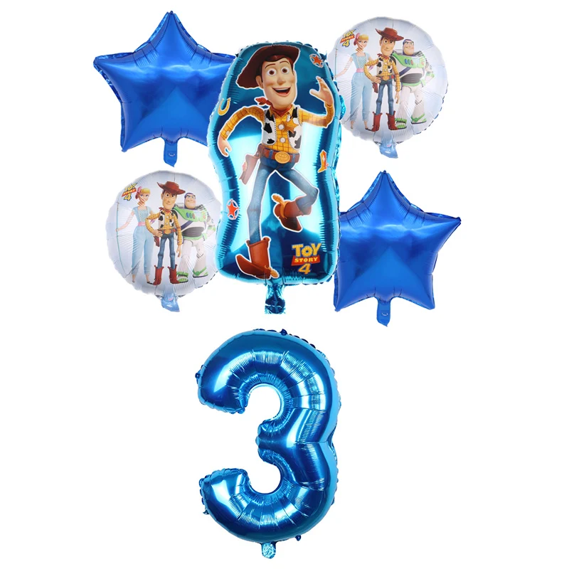 1 комплект Globos мультфильма История игрушек 4 древесные с рисунком Базза Лайтера