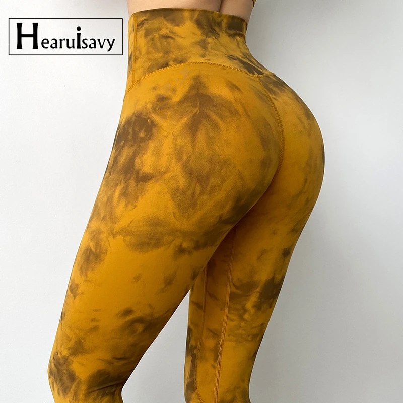 

Plus-Size High Waist Yoga Pants Women Autumn New Lift Hip Running Sports Leggings Gym Tie Dye Fitness Legging Elasticity Tights