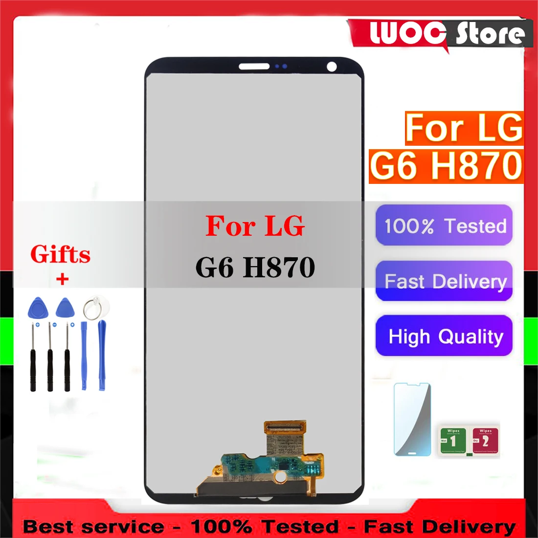 

5.7" New Super LCD Display For LG G6 H870 H870DS H873 H872 LS993 VS998 US997 Touch Screen Digitizer Assembly Replacement Parts