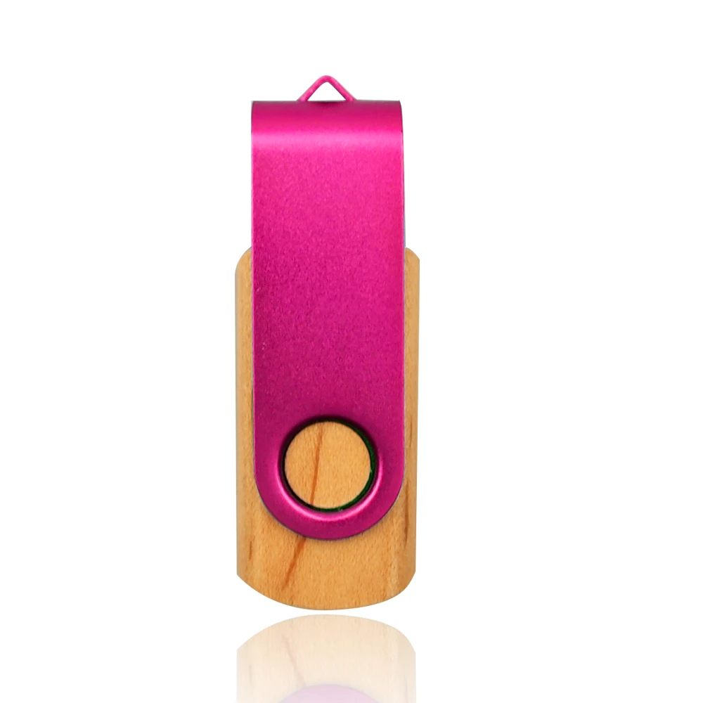 Rose Red(Maple wood) Логотип на заказ,, деревянная и металлическая флеш-диск USB 2,0, подарок для учителя, флешка 8 16 32 Гб 128 Мб, карта памяти, Флеш накопитель - Цвет: Rose Red(Maple wood)