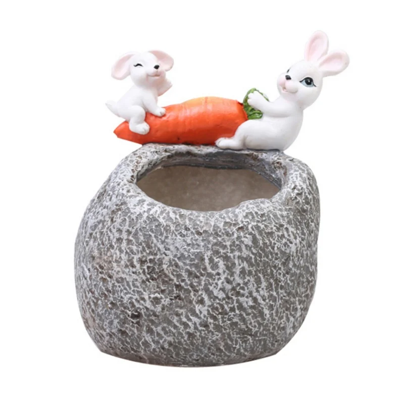 Маленький цветочный горшок Panqu-книга забавный кролик модные и элегантные Садовые