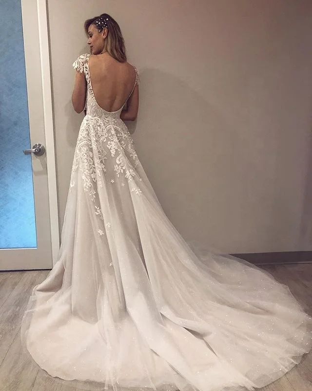 FATAPAESE белого цвета и слоновой кости фатиновое платье с низким вырезом на спине