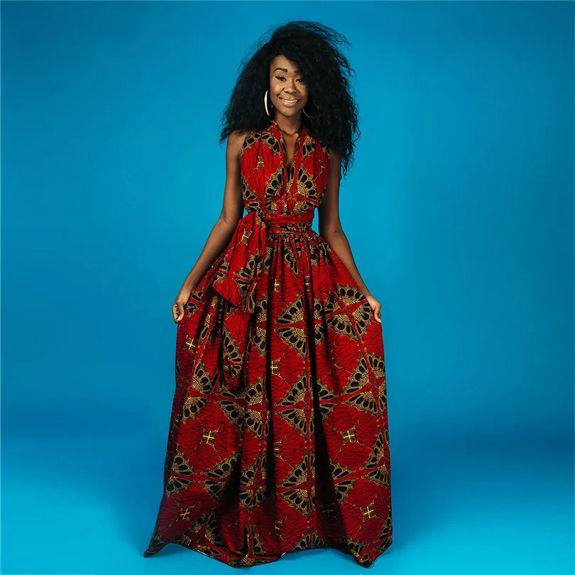 Длинные африканские платья Женская традиционная африканская одежда Дашики