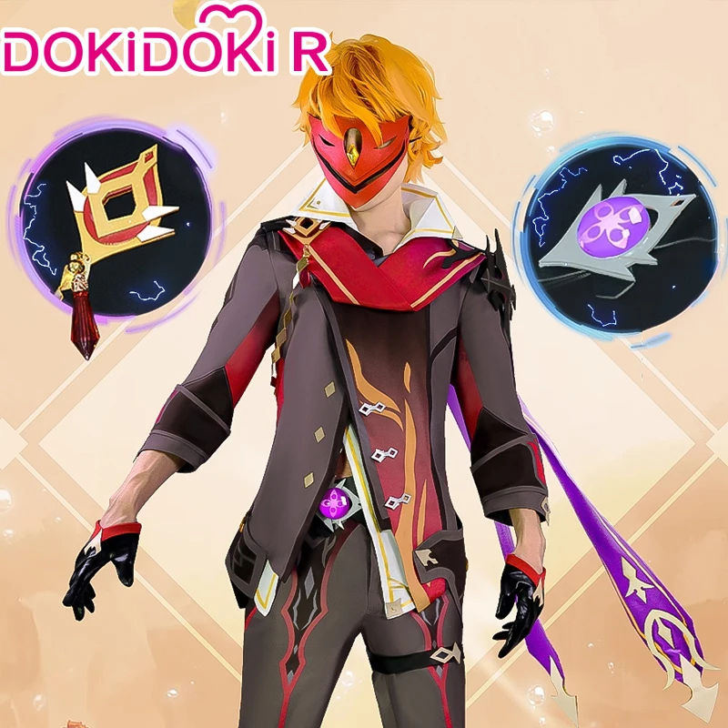 

DokiDoki-R Game Genshin Impact Косплей тартаглия аджакс костюм тартаглия аджакс Косплей Genshin Impact косплей Fatui версия дьявол