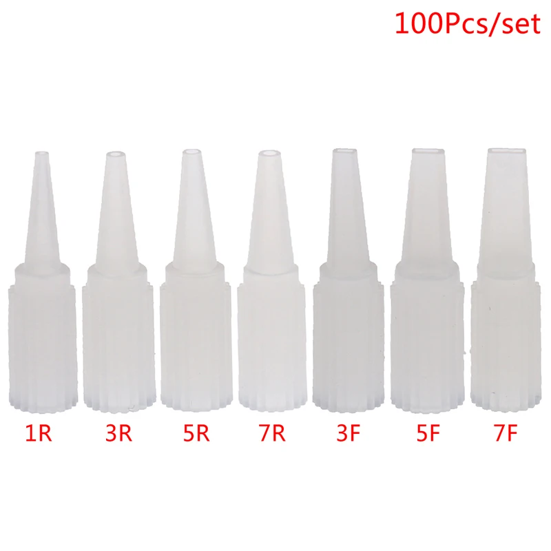 

Наконечники иглы для перманентного макияжа, 100 шт., колпачки для игл, тату-ручка для бровей, губ