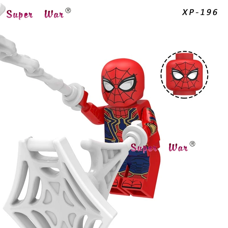 XP196 Одиночный фильм Marvel Человек-паук Venom вдали от дома Mysterio Марии Хил Ned Liz Hydro Man Spiderman Строительные кубики, детские игрушки - Цвет: XP196