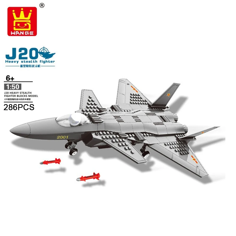 J20 NO BOX Wange Technic современный военный вертолет лесет военные самолеты военный корабль Истребитель модель самолета строительные блоки кирпичи игрушки мальчик Gfits - Цвет: J20 NO BOX