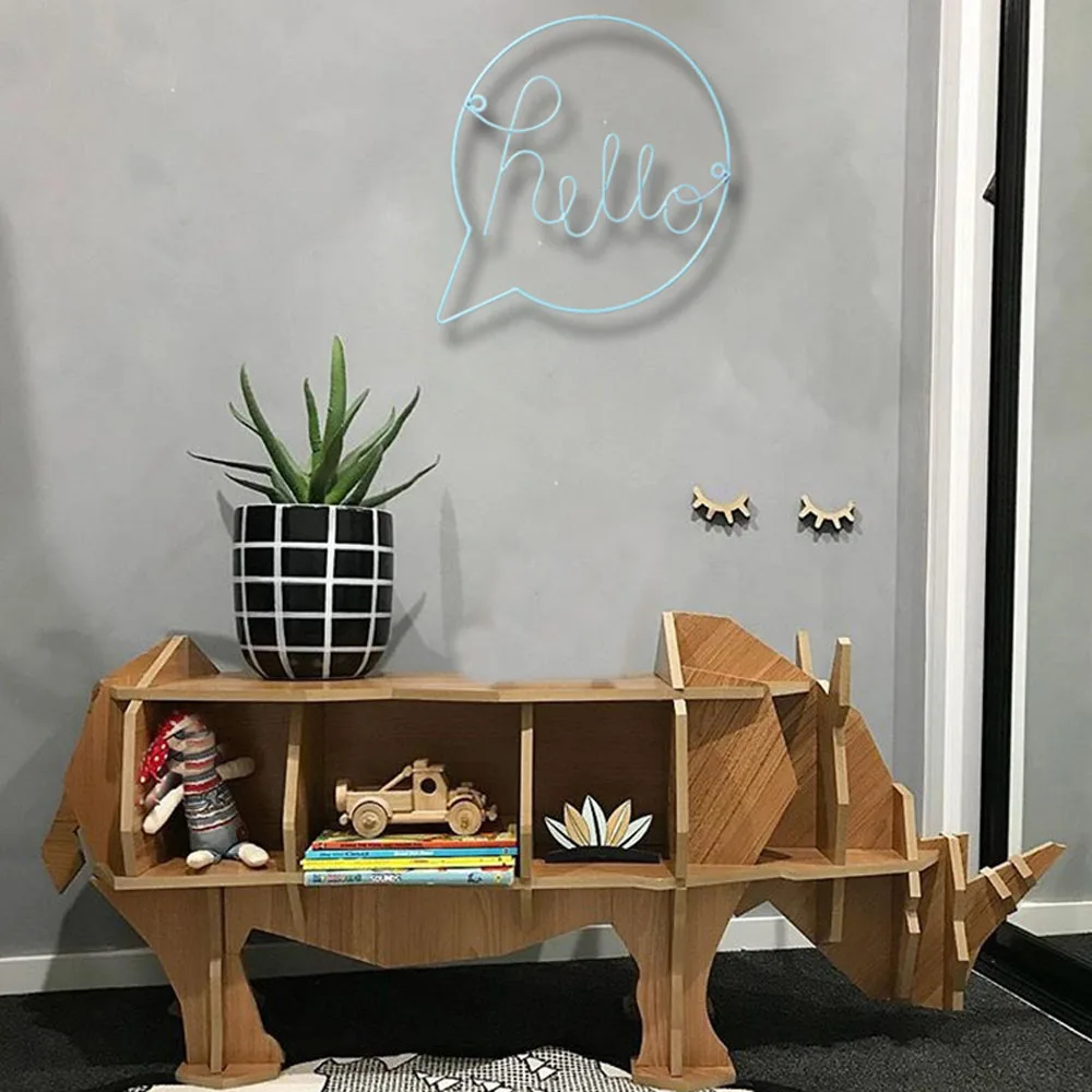 Скандинавский стиль Железный Hello letters настенный стикер для детской комнаты