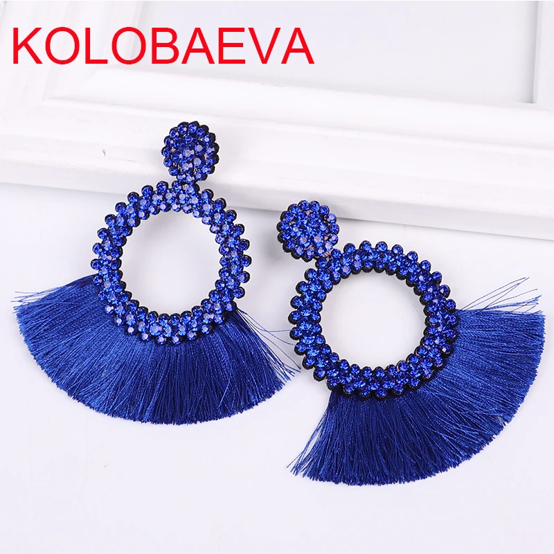 Серьги с кисточками женские корейские ювелирные изделия массивные модные