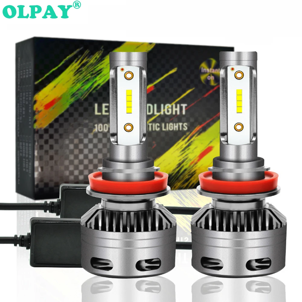 

OLPAY H4 H7 LED H1 H3 H8 H11 HB3 9005 HB4 9006 H27 880 881 LED Bulbs Mini Car Headlight Lamp 12000LM 80W Auto Headlamp 12V 24V