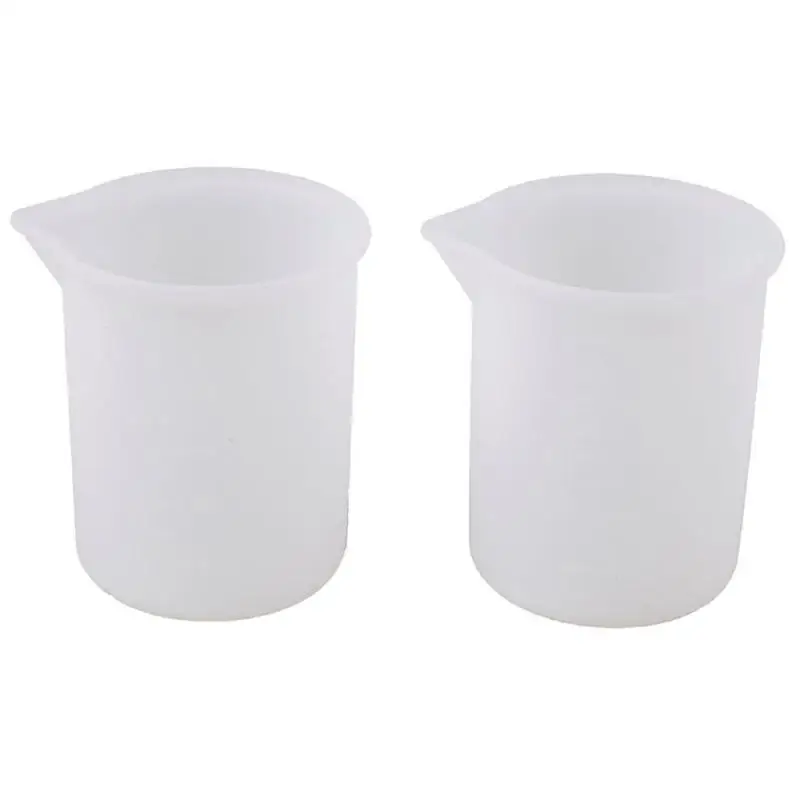 

2pcs 100ml Measuring Cups Scale Crystal Glue Disposable Durable Silicone Measuring Cup DIY Handmade Baking Tool Kitchen Supplies