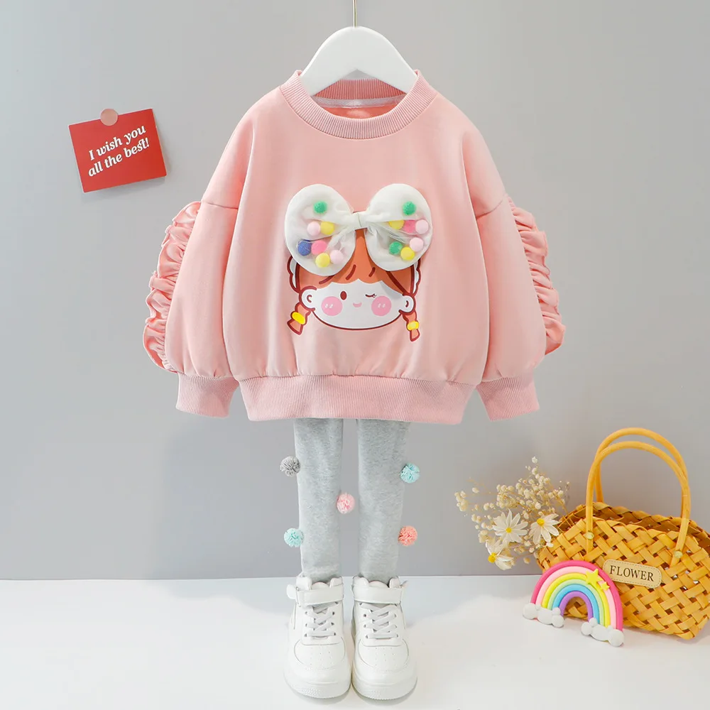 

Baby Boy Girls Clothes Cotton Girl Clothing Sets Cartoon Long Sleeved T Shirt Pants Infant Clothes 2pcs Suit Autumn Winter 2021