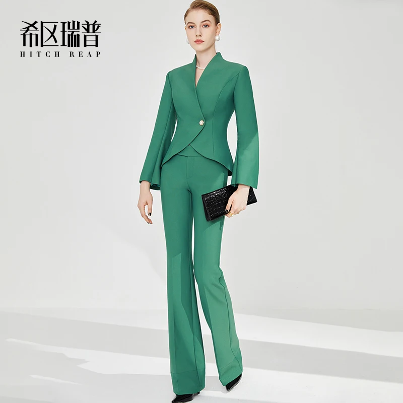 High End Celebrity Temperament Professional Suit Pants Autumn And Winter Goddess Fan Formal Dress Fashion Two-Piece President Su