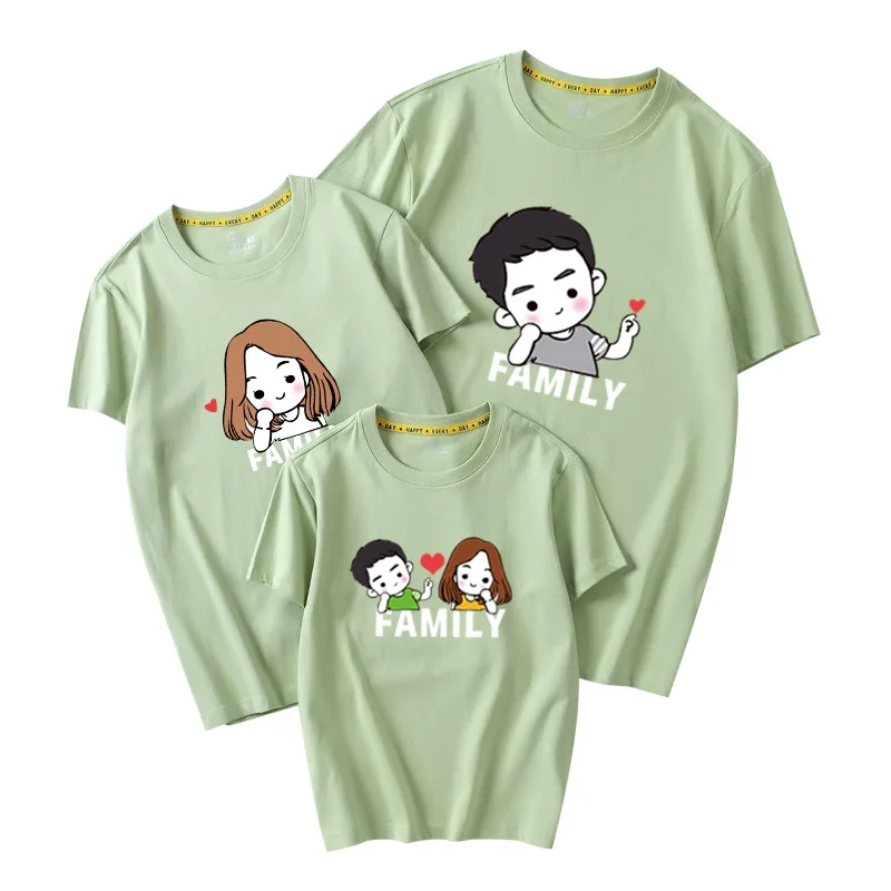 Семейные комплекты новая модная футболка Мужская хип хоп женская с буквенным