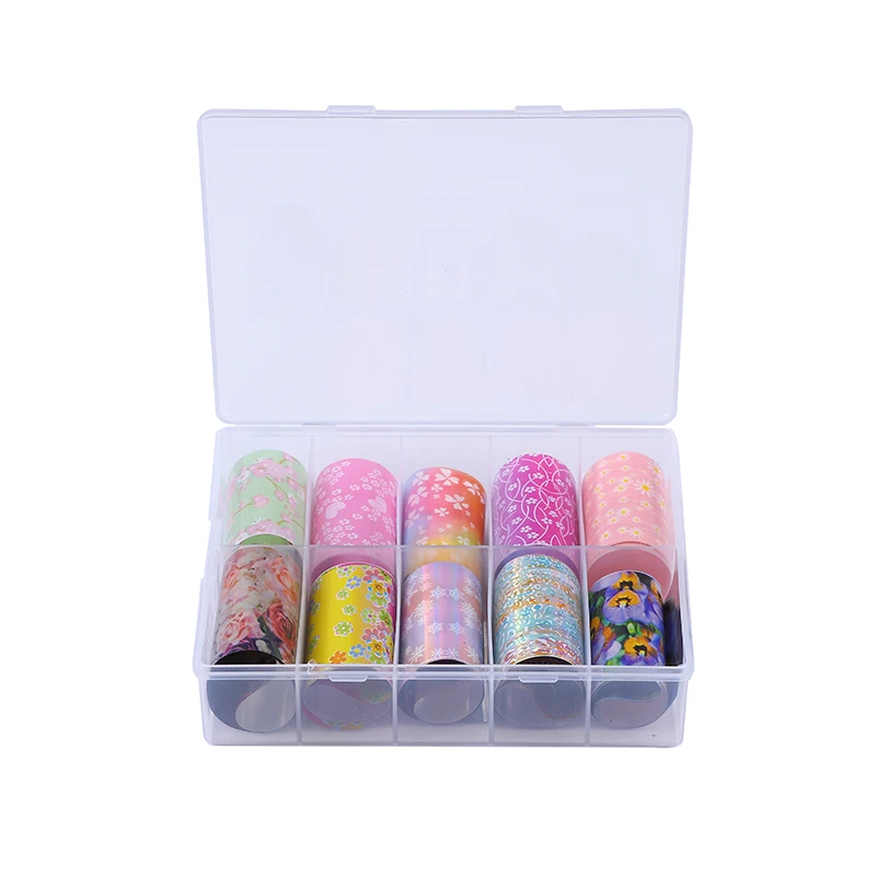 

WH Nail Art Decorations Stickers Acrylic Supplies Sakura Nail Stickers Designer Logo Butterfly Hot Stamping Foil