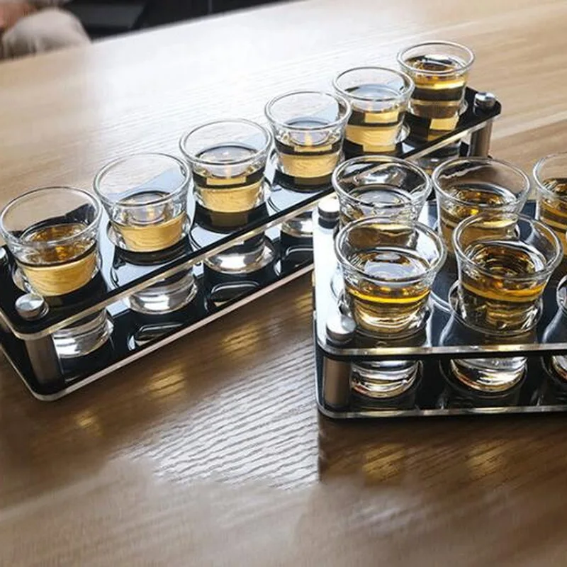 

Прямая поставка с фабрики акриловый держатель для винного стекла KTV бар 6 отверстий Держатель для винного стекла держатель для винного стек...