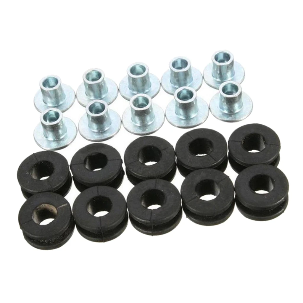 

10PCS Motorcycle Fairings Set Rubber Grommets Pressure Relief Cushion Kits