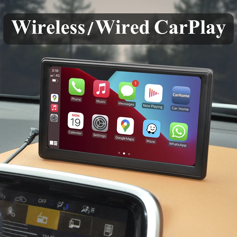 car video players multimedia player portable wireless apple carplay 7 touch screen tablet hd 1080p for universal 1din 2 din car free global shipping