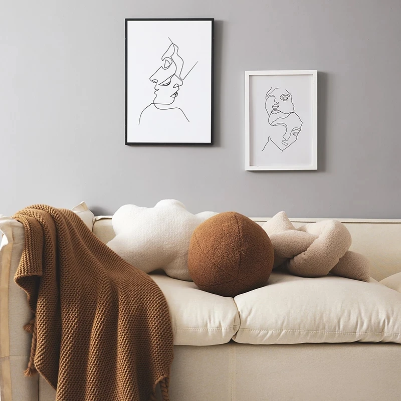 

Geometrical Shape Loop Velvet Soft And Comfortable Bed Head Pillow Living Room Sofa Personality Cushion Back Home Decor