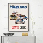 Винтажный гоночный постер Лос-Анджелес Таймс 500 НАСКАР 1976настенные художественные принты домашний декор холст уникальный подарок плавающая рамка