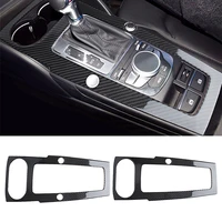 car styling carbon fiber center console gear shift panel frame cover for audi a3 2014 2015 2016 2017 2018 2019 lhd