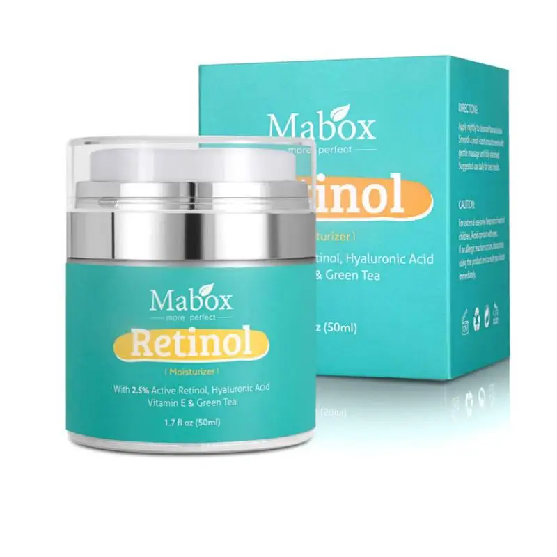 

2.5% Active Retinol Whitening Face Cream Moisturizer Anti Aging Vitamin E Hyaluronic Acid Green Cream For Face 50ml