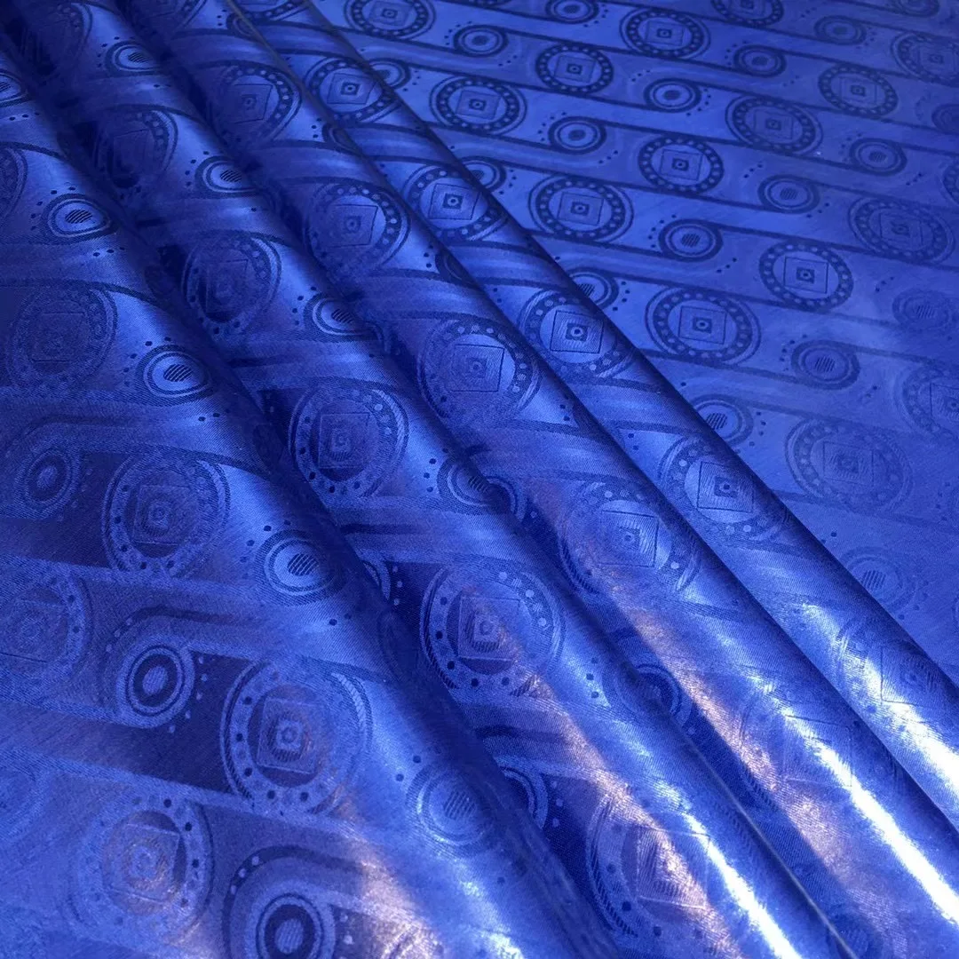 2021 новый дизайн богатая ткань Bazin 100% хлопок парчовая синяя кружевная шириной 140 см