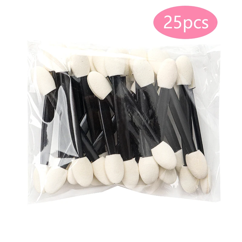 25 Pcs Professional Sponge Stick Eye Shadow Applicator Cosmetic Brushes Double-head Eyeshadow Brush For Women Makeup Tools images - 6