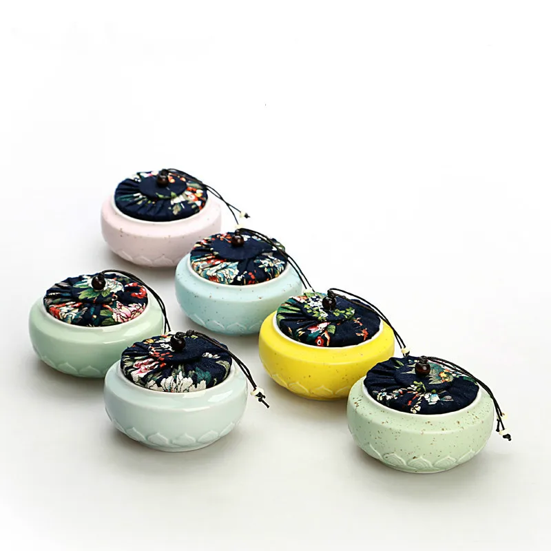 Керамическая банка для чая кунг фу китайского коробка дома или офиса аксессуары